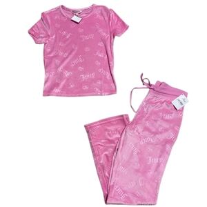 Juicy Couture Pink Velour Lounge Set